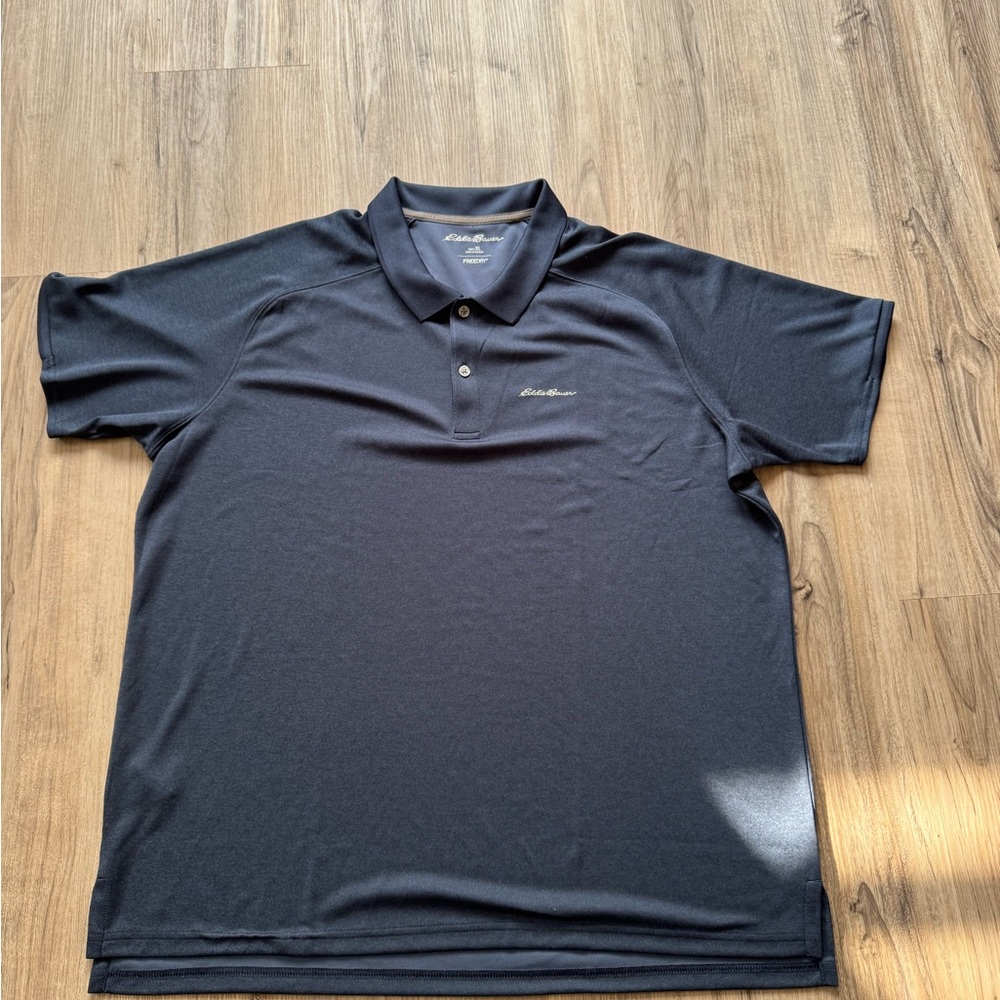 Eddie Bauer Men's Navy Athletic Polo Shirt